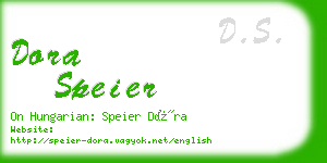 dora speier business card